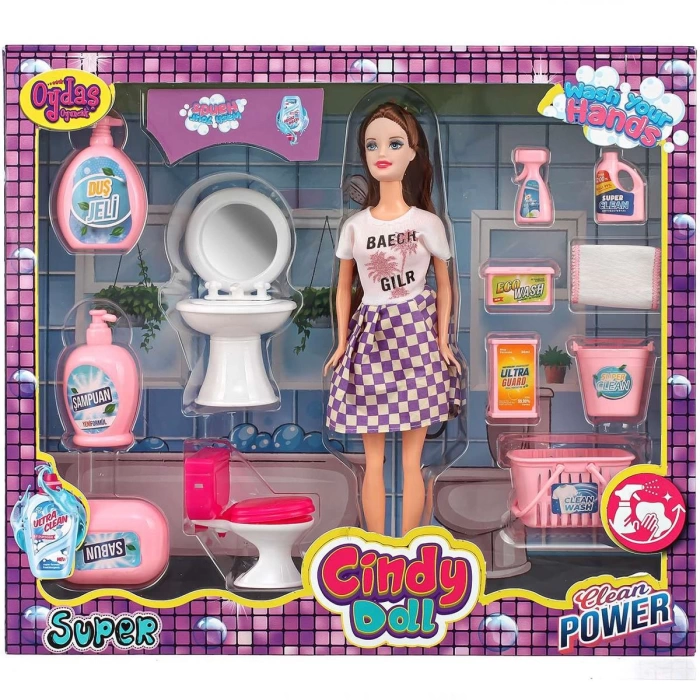 02452 CİNDY DOLL LAVABO VE TEMİZLİK SETİ