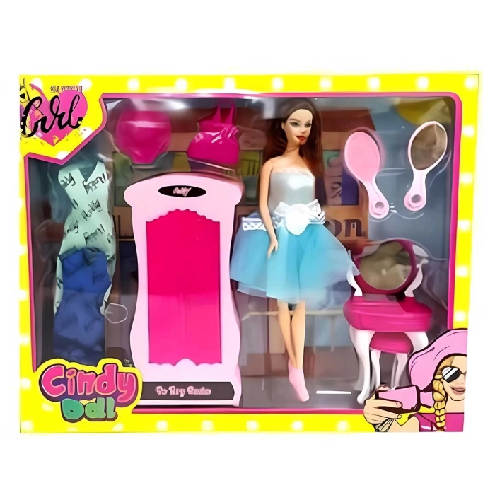 02453 CİNDY DOLL DOLAPLI MAKYAJ MASALI BEBEK