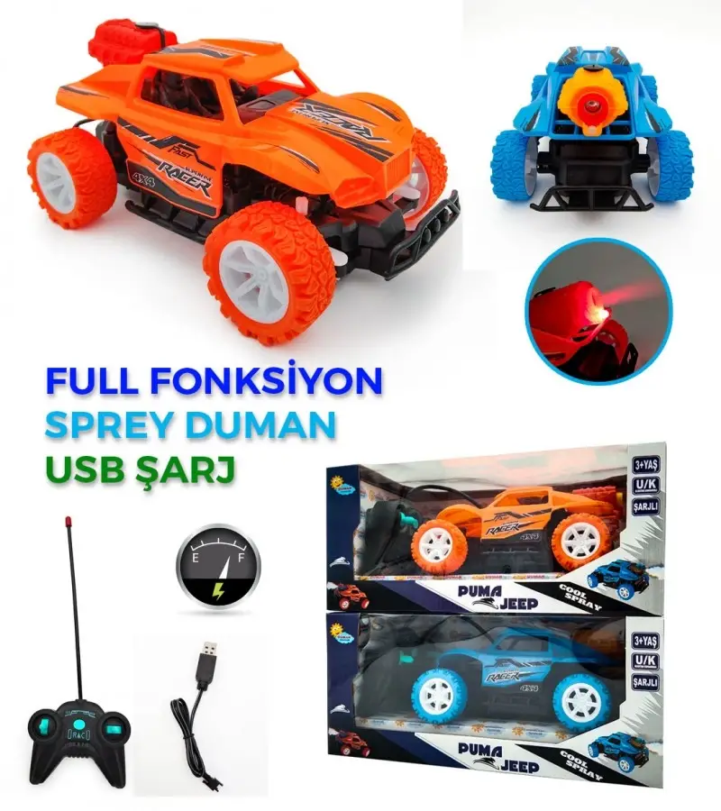 3688-P112 UZ KUM ŞARJLI JEEP