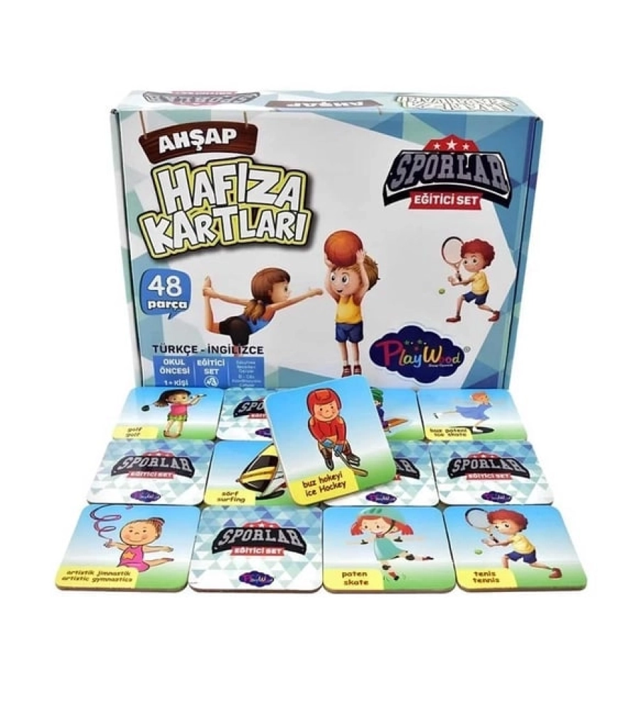ONY-09 AHŞAP HAFIZA KARTLARI SPORLAR EĞİTİCİ