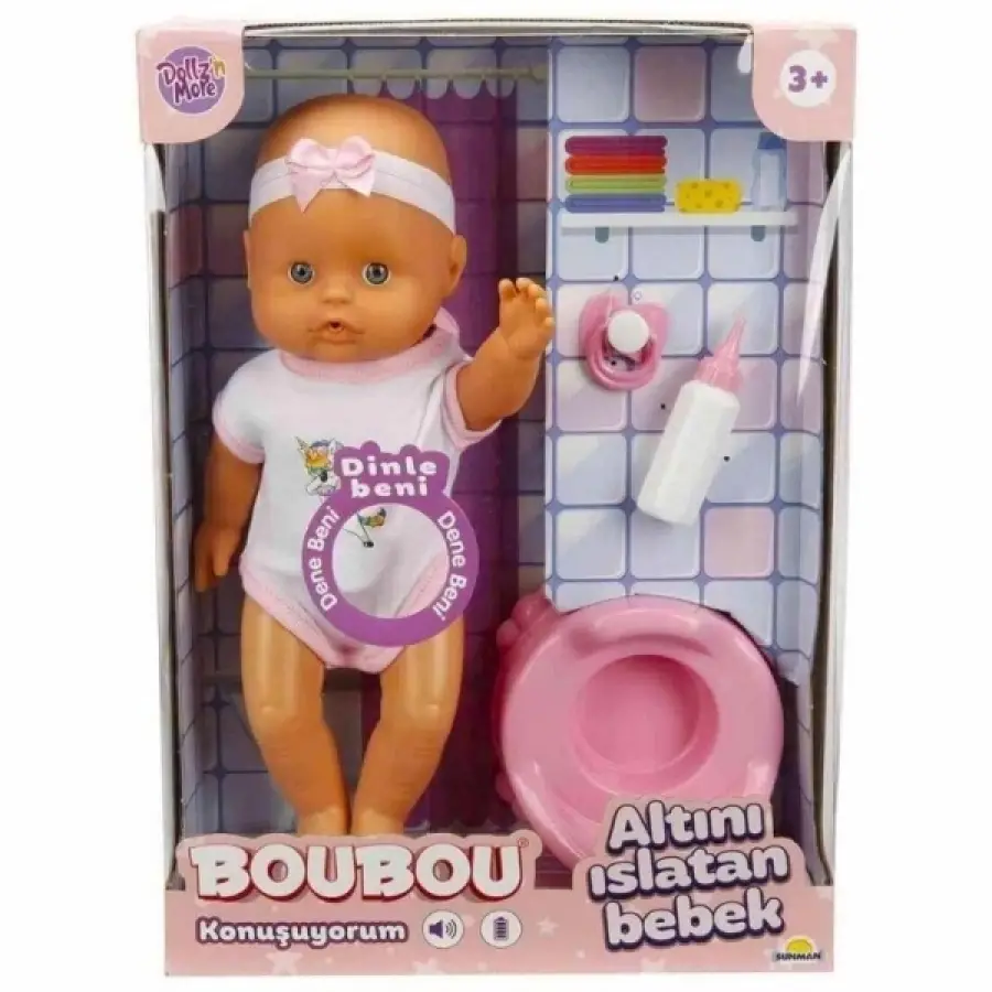 S02030121 BAUBAU ALTINI ISLATAN SESLİ BEBEK 30CM