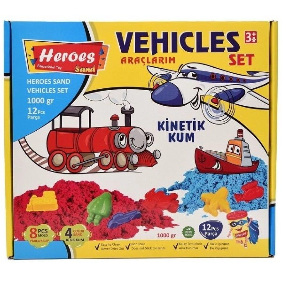 KUM-048 1000 GR.KİNETİK KUM ARAÇ KALIP SET