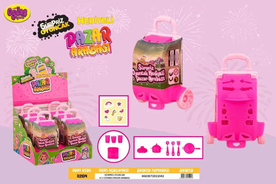 02104 6'LI SÜPRİZ HED.PAZAR ARABASI