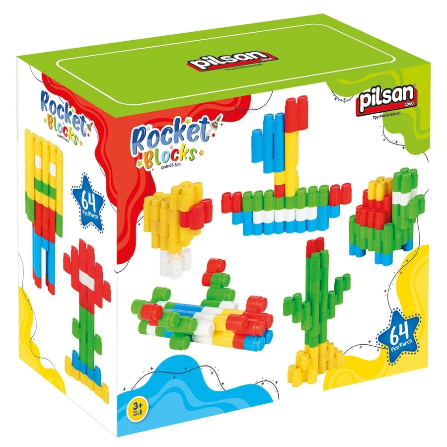 03-604 ROCKET BLOKLAR 64 PCS